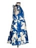 Caballero Print Blue Cocktail Dress Size M - photo 4
