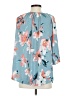 Honeyme Blue 3/4 Sleeve Blouse Size S - photo 2