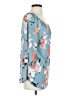 Honeyme Blue 3/4 Sleeve Blouse Size S - photo 4