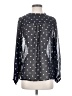 Banana Republic 100% Polyester Polka Dots Black Long Sleeve Blouse Size S - photo 1