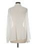 Ichi 100% Polyester Ivory Long Sleeve Blouse Size M - photo 2