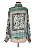 Fate 100% Polyester Paisley Teal Long Sleeve Blouse Size M - photo 2