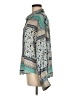 Fate 100% Polyester Paisley Teal Long Sleeve Blouse Size M - photo 5