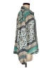 Fate 100% Polyester Paisley Teal Long Sleeve Blouse Size M - photo 4