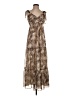 Express 100% Polyester Animal Print Brown Casual Dress Size S - photo 1
