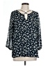 Papermoon 100% Polyester Blue 3/4 Sleeve Blouse Size L - photo 1