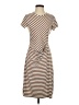 J. McLaughlin Stripes Brown Casual Dress Size S - photo 1