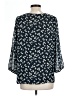 Papermoon 100% Polyester Blue 3/4 Sleeve Blouse Size L - photo 2