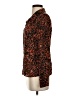 Carlisle 100% Silk Animal Print Orange Long Sleeve Silk Top Size 4 - photo 5