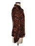 Carlisle 100% Silk Animal Print Orange Long Sleeve Silk Top Size 4 - photo 4