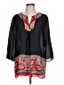 Rafaella 100% Polyester Black 3/4 Sleeve Blouse Size L - photo 1