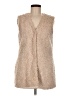 Collection New York 100% Polyester Tan Sweater Vest Size M - photo 1