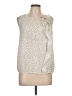 Ann Taylor LOFT 100% Polyester Ivory Sleeveless Blouse Size Lg Petite - photo 1