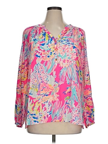 Lilly Pulitzer Long Sleeve Silk Top (view 1)