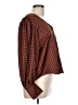 Levi's 100% Polyester Houndstooth Brown Long Sleeve Blouse Size L - photo 4