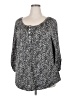 Notations Gray 3/4 Sleeve Blouse Size 2X - photo 1
