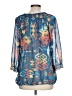 Chico's Blue 3/4 Sleeve Blouse Size L - photo 2