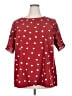 BLOOMCHIC Hearts Burgundy Short Sleeve Blouse Size 18 - 20 - photo 1
