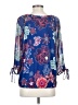 Perseption Concept 100% Polyester Blue 3/4 Sleeve Blouse Size S - photo 2