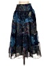 Assorted Brands 100% Polyester Paisley Blue Casual Skirt Size S - photo 1