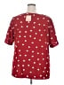 BLOOMCHIC Hearts Burgundy Short Sleeve Blouse Size 18 - 20 - photo 2