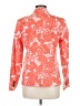 Talbots 100% Cotton Print Orange Blazer Size 6 - photo 2