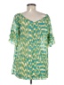 Forever 21 100% Polyester Green Short Sleeve Blouse Size M - photo 2