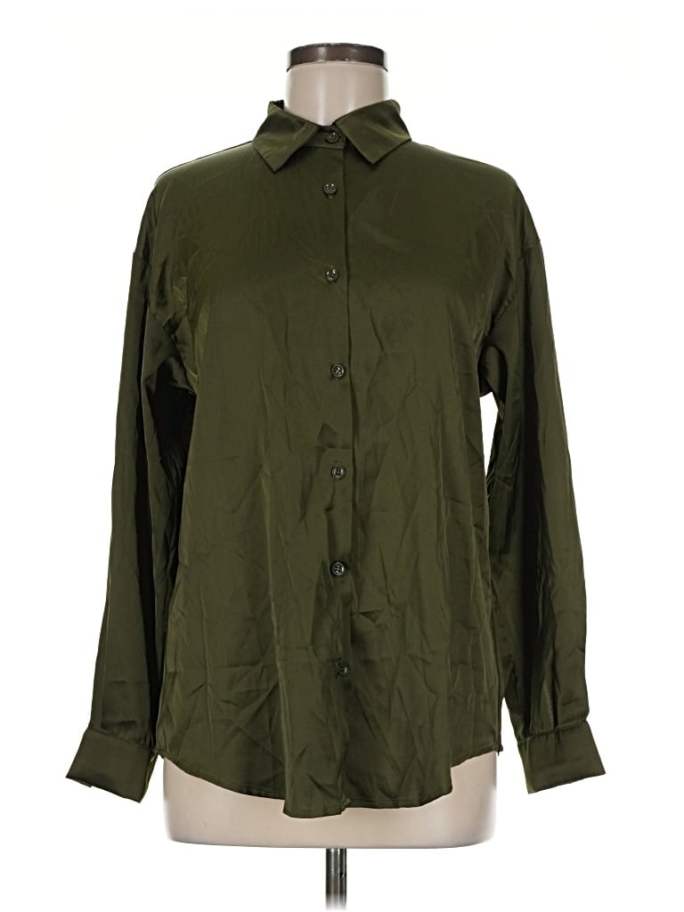 Unbranded Long Sleeve Blouse In Green