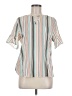 Van Heusen Stripes Ivory Short Sleeve Blouse Size M - photo 1