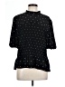 Lands' End Polka Dots Black Short Sleeve Turtleneck Size L - photo 1