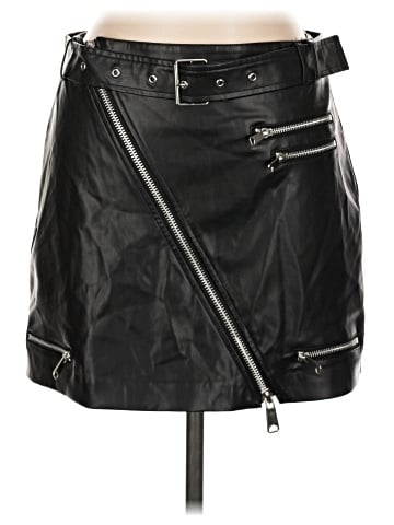 Zara Faux Leather Skirt (view 1)