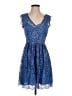 Assorted Brands Paisley Blue Cocktail Dress Size S - photo 1