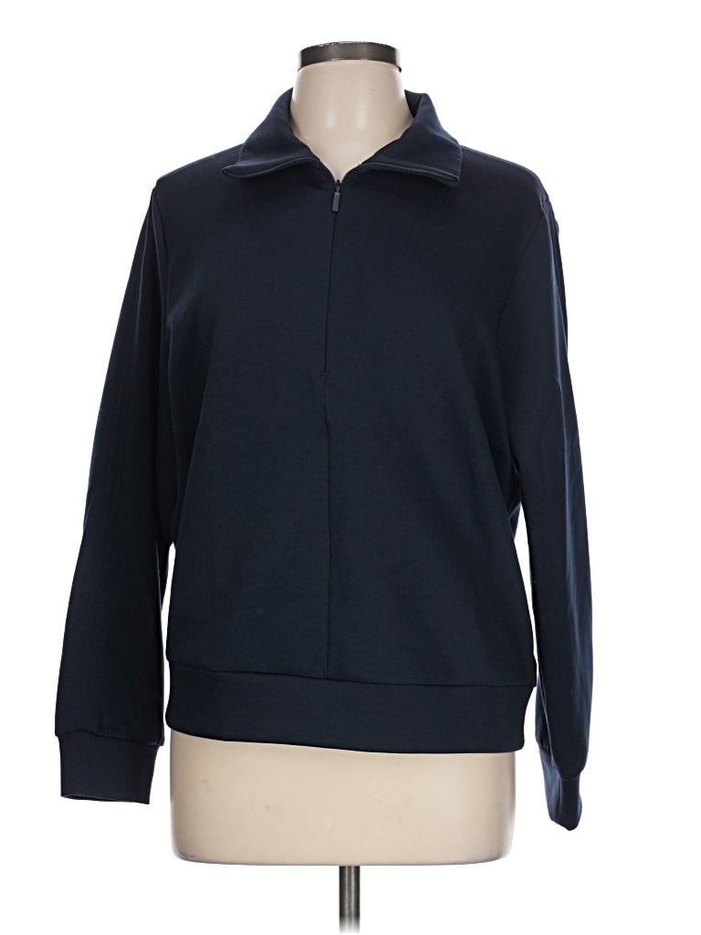 Pre-owned Athleta Track Jacket In Blue