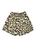 Shein Animal Print Gold Shorts Size 4 - photo 1
