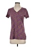 Reebok 100% Polyester Tweed Purple Active T-Shirt Size S - photo 1
