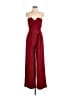 Jill Jill Stuart 100% Polyester Solid Burgundy Jumpsuit Size 8 - photo 1