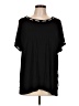 Capote 100% Rayon Black Short Sleeve Top Size L - photo 1