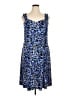Connected Apparel Print Blue Cocktail Dress Size 16 - photo 1