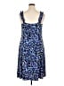 Connected Apparel Print Blue Cocktail Dress Size 16 - photo 2