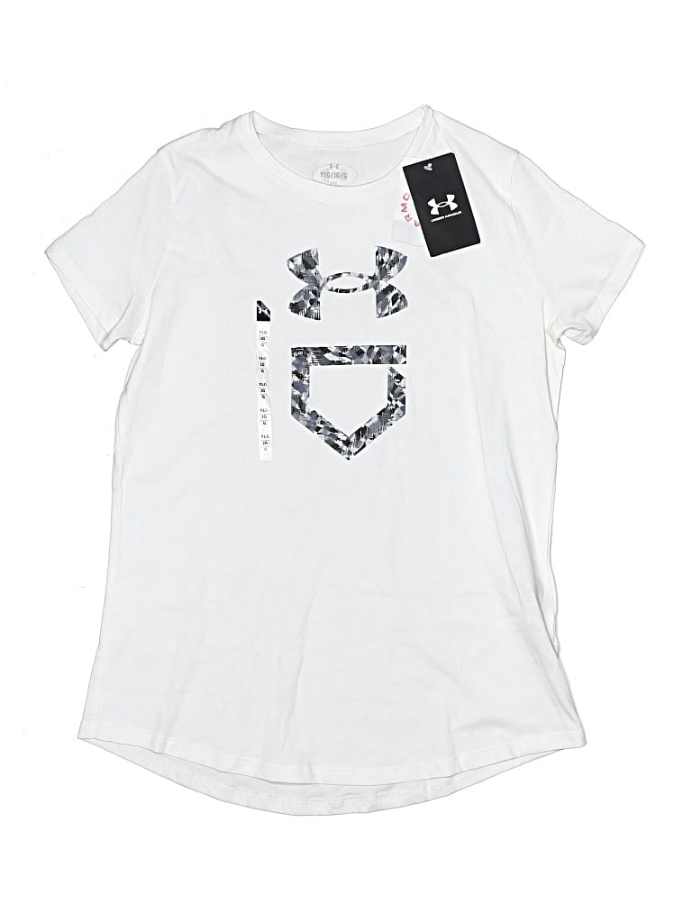 Pre-owned Under Armour Kids' Short Sleeve T-shirt In White