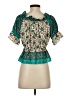 Assorted Brands Teal Short Sleeve Blouse Size S (estimated) - photo 2