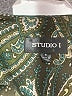 Studio 1 100% Polyester Paisley Green Cocktail Dress Size 8 - photo 7