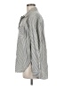 Ann Taylor LOFT Stripes Silver Long Sleeve Button-Down Shirt Size M - photo 5