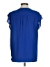 Chaus 100% Polyester Blue Short Sleeve Blouse Size M - photo 2