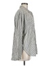 Ann Taylor LOFT Stripes Silver Long Sleeve Button-Down Shirt Size M - photo 4