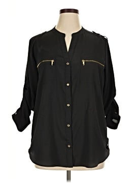 Calvin Klein 3/4 Sleeve Button Down Shirt