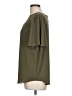 Ann Taylor 100% Polyester Green Short Sleeve Blouse Size L - photo 5