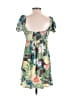 Volcom 100% Viscose Tropical Green Cocktail Dress Size XS - photo 2