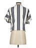 Bishop + Young Stripes Gray Short Sleeve Blouse Size P (petite) - photo 2