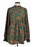 Shein 100% Polyester Paisley Green Long Sleeve Blouse Size L - photo 1